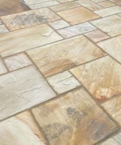 Indian Natural Sandstone Paving Fossil Mint 18.9m2 Pack