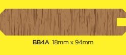 Alternative view of Western Red Cedar Cladding 18 X 94mm TGV BB4A 2.75m Length