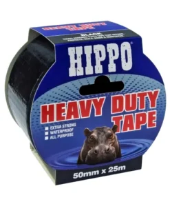 TEMBE Hippo Heavy Duty Black Tape 50mm x 50M