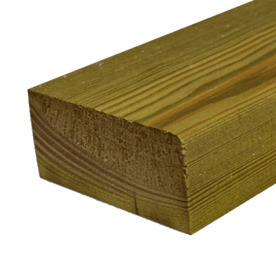 Sawn and treated timber.