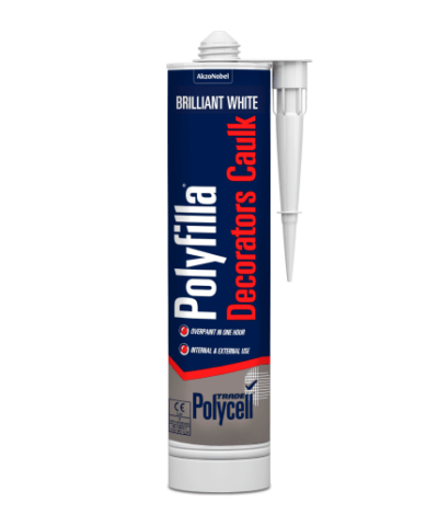 POLYCELL Polyfilla Decorators Caulk Trade Cartridge White 380ml