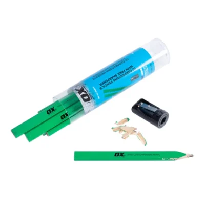 OX Trade Hard Green Carpenters Pencils 10 Pk