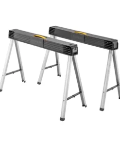 STANLEY 1-97-475 Folding Metal Leg Saw Horse Twin Pack